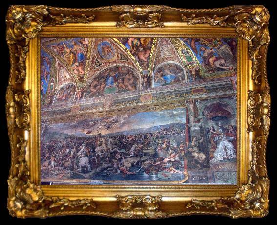 framed  Giulio Romano Battle of the Milvian Bridge, ta009-2